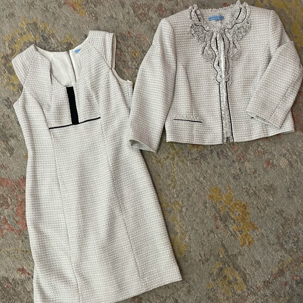 Matching Dress and Jacket Coat Set Tweed